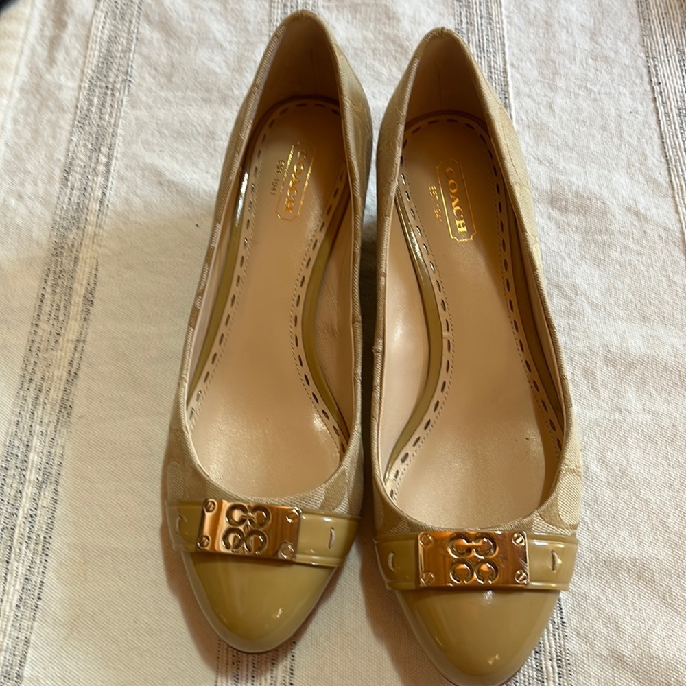 Coach shoes. Beautiful tan color. Worn once.